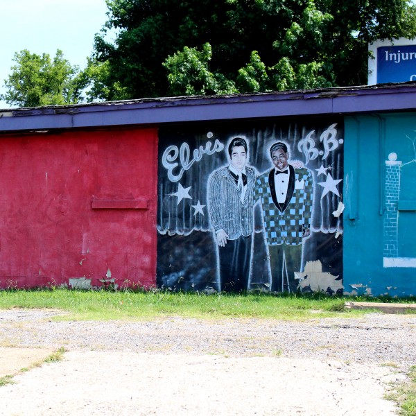 Elvis and B.B. King mural