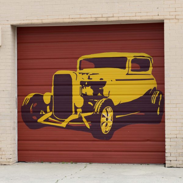 Edge Garage Murals- Yellow Car